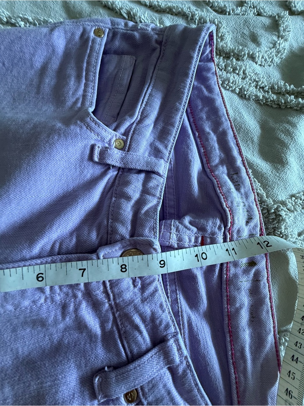Kate Spade lavender straight slim denim mid rise jeans - Picture 8 of 11